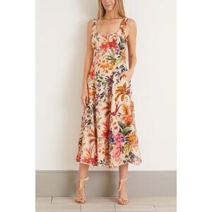 zimmermann tropicana linen midi dress Zimmermann main image 1